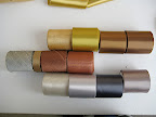 We got some great finds from Midori ribbon and I thought they looked pretty when lined up next to each other.