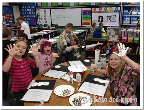 shaving cream snowmen