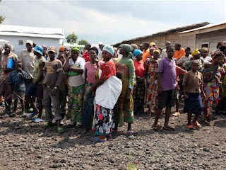 Des déplacés de Mugunga au Nord-Kivu, 24/02/2011.