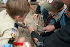 We learned to make some basic Scout lashings