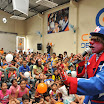 Un payaso animó los concursos durante el evento que se desarrolló en las sede principal de Centro Democrático