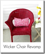 repainted wicker chair