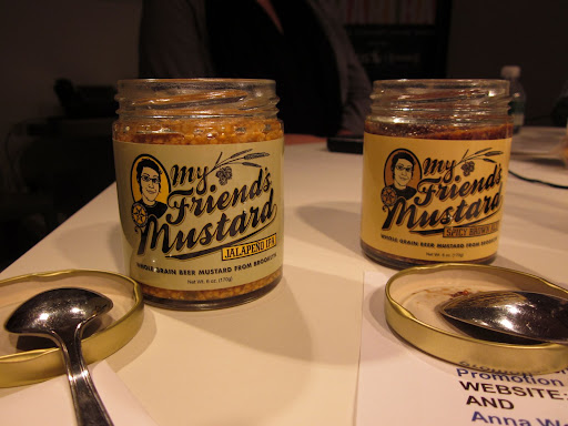 Anna's mustards have cool packaging.  (That's her in the cameo!)