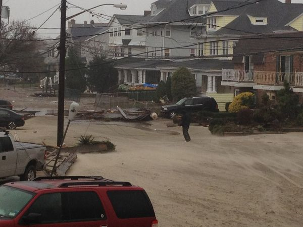 Hurricane Sandy covered Rockaway Beach, Queens with sand and debris. Photo: Megan Braden-Perry