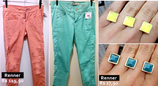 Tendência Verão 2013 – Confira a moda dos tons Pastel e Neon invadindo as vitrines. calças candy color moda feminina