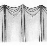euro pleats with swagged heading