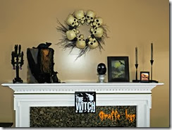 halloween mantel