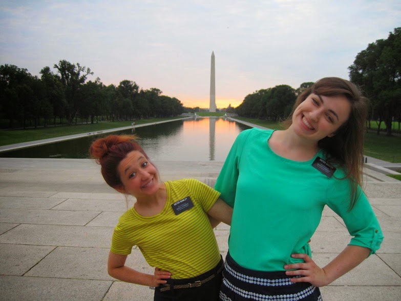 bestie and me in dc - leaning