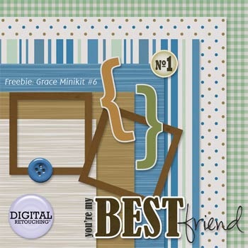 A digital scrapbook freebie mini kit from Grace of Digital Retouching - JustAnotherPixel.net