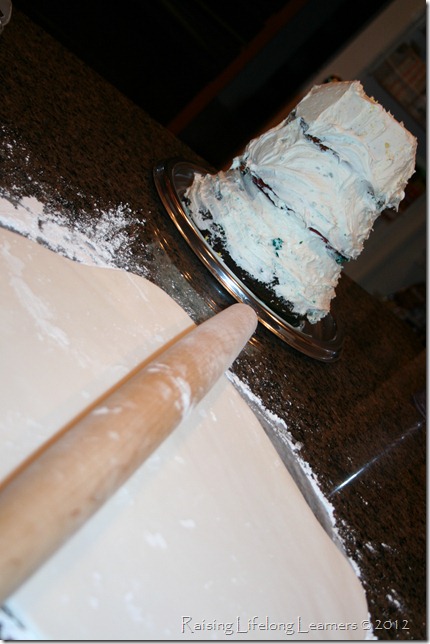 Roll Fondant on Powdered Sugar Coated Counter