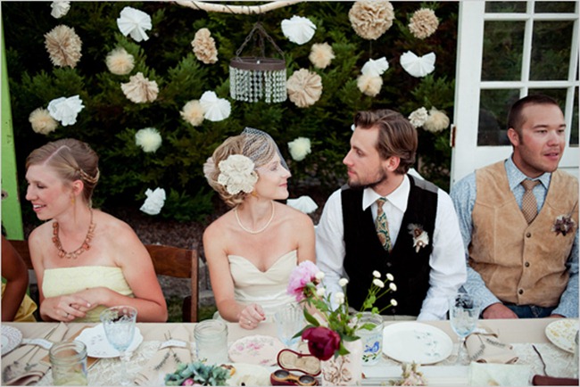 FOTOS: Casamento com decoração vintage e artesanal – Conheça o estilo ‘Homespun’. 14 decoracao casamento vitage - homespun11