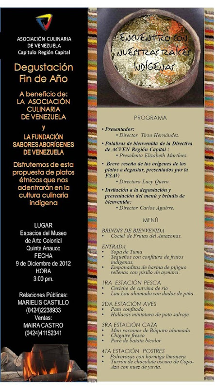 PROGRAMA MENU DESGUSTACION 9-12-2012 PROGRAMA MENU DESGUSTACION 9-12-2012