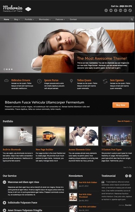 modernize awesome theme review