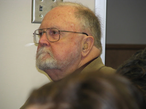 Local veteran Jack Hembree listened as vets from Operation Free gave their presentation at Missouri State University. (Photo Credit: Jennifer Moore)