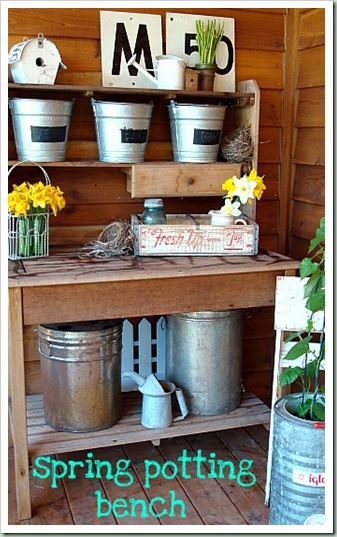 northern cottage spring potting bench