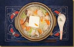 白菜と鶏団子のスープ鍋