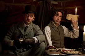 Jude Law and Robert Downey Jr (Sherlock Homes: A Game of Shadows)