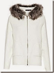 French Connection Faux Fur Trimmed Hooded Cardigan French Connection Faux Fur Trimmed Hooded Cardigan