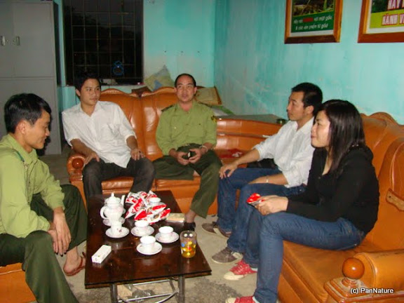 Discusing awareness needs and issues with forest rangers to prepare for school and community activities.