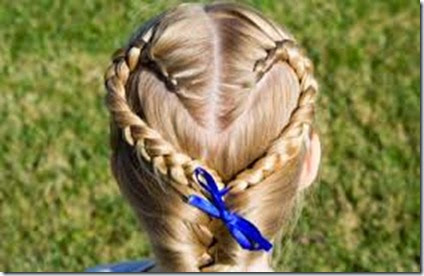 trenza de moda para niña con corazon trenza de moda para niña con corazon