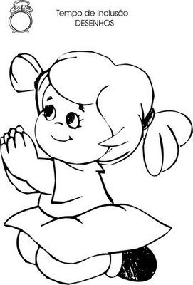 Niñas orando para colorear - Imagui