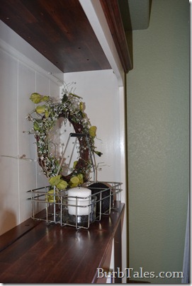 Hutch with wood tone and paint