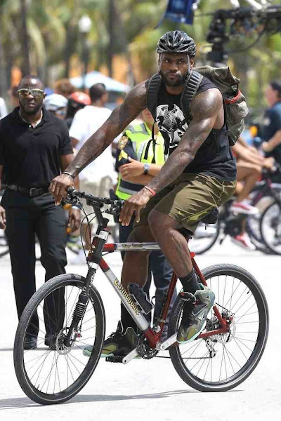 King James Rides a Bike Wears LeBron 11 Shooting a New Nike Ad