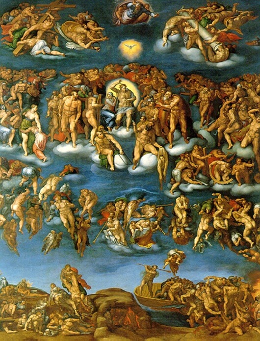 Marcello Venusti Juicio Universal Tempera Grassa sobre tabla 1549 Museo di Capodimonte