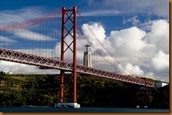 Lisbon, bridge and christ Lisbon, bridge and christ