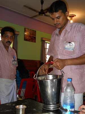 They keep coming by with sliver buckets full of tasty Indian dishes- most of which we had no idea what we were eating.