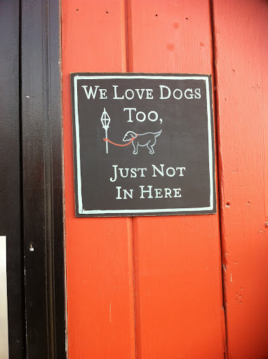 Even places that did not allow dogs still felt it was important to  show the love!