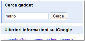 iGoogle Cerca gadget