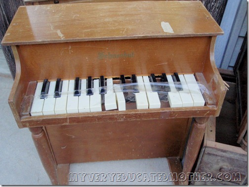 Thrift Store Find Old Toy Piano
