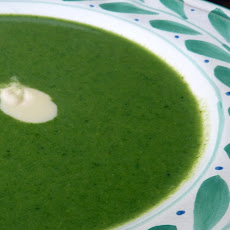 Recapturing Spring: Romaine, Pea and Mint Soup with Creme Fraiche