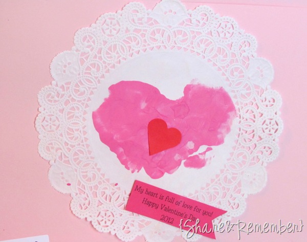 Heart Full of Love Handprint Valentines