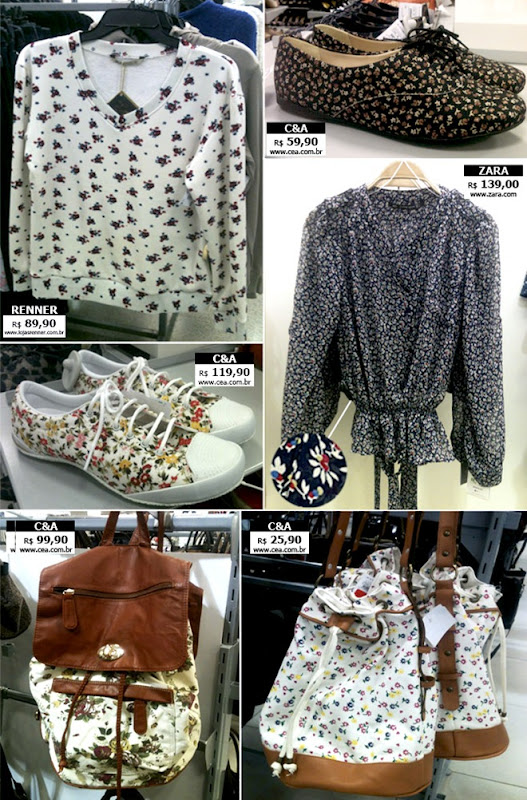 Estampa floral para alegrar o Inverno: Confira dicas de compras e achados. moda feminina roupas com estampa floral 2
