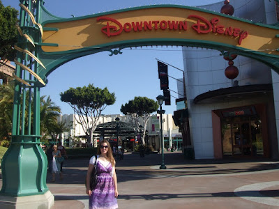 Debbie in front of Downtown Disney