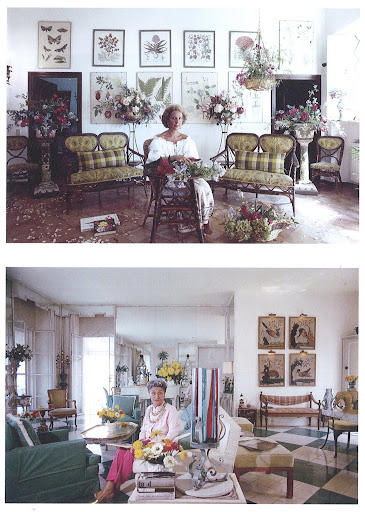 These two rooms are beyond fab. Contessa Giuppi Pietromarchi in her garden room at La Ferriera, her family's Capalbio Villa, September 1986 (top). Contess Lili Gerini at the Gerini villa, Santa Liberata, Porto Ercole, August 1973 (bottom). 