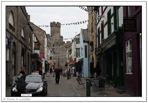 Looking towards Caernarfon Castle