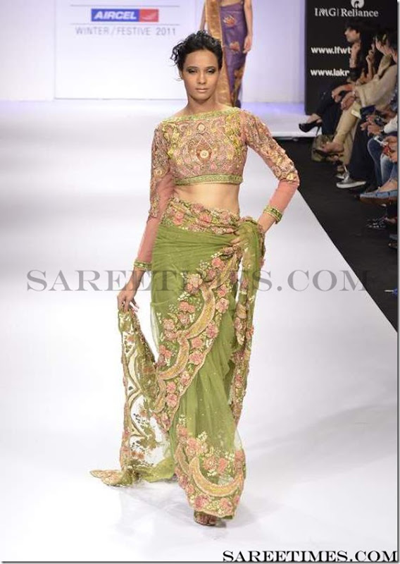 Preeti_S_Kumar_Green_Designer_Saree