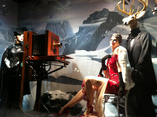 This very stylish mannequin brought a deer as her date.