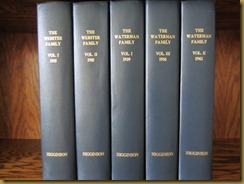 Waterman and Webster Family History Books Waterman and Webster Family History Books