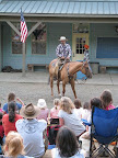 A highlight of our stay was the Street Show on Main Street. Here a cowboys tells a story right out of the Old West.