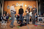 Kathy, Pia, Bruce and Westminster (pooch judge) watch contestants in Kathy, Pia, Bruce and Westminster (pooch judge) watch contestants in
