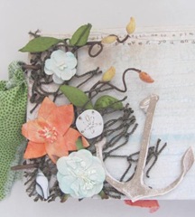 Beach journal cover closeup of embellishments Beach journal cover closeup of embellishments
