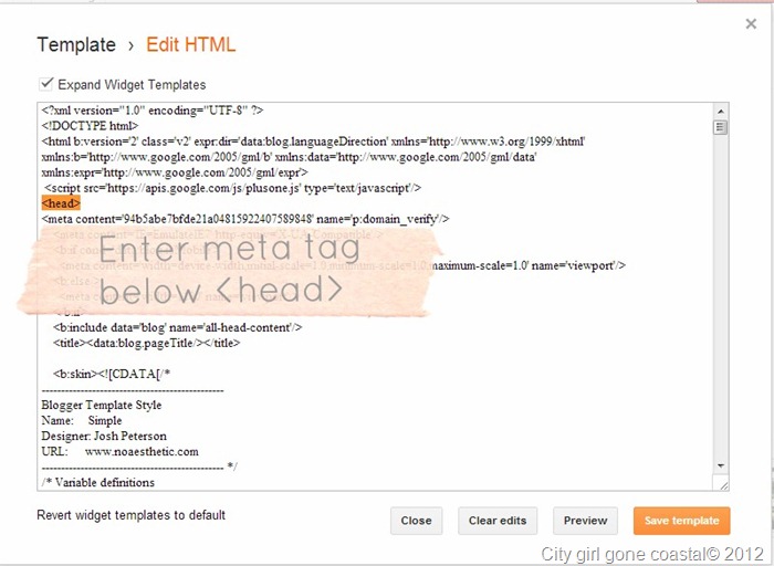enter meta tag