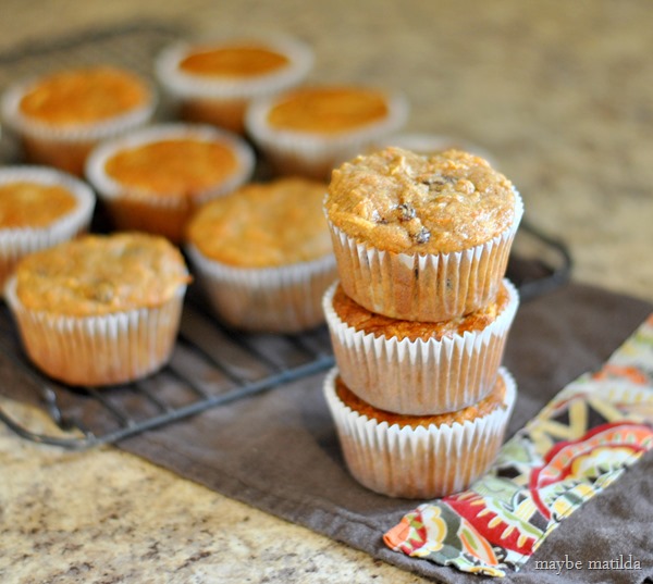 Healthy and Delicious Apple Carrot Bran Muffins // www.maybematilda.com