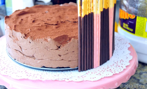 Pocky Chocolate Mousse Cake