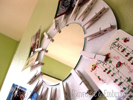 DIY Christmas Card Wreath (Starburst Mirror!)