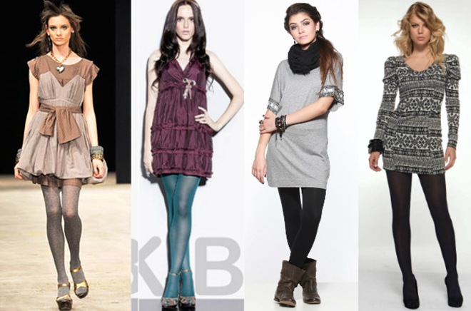Vestido com Meia Calça preta, rendada e colorida: Uma combinação perfeita para o inverno. meia-calca-vestido